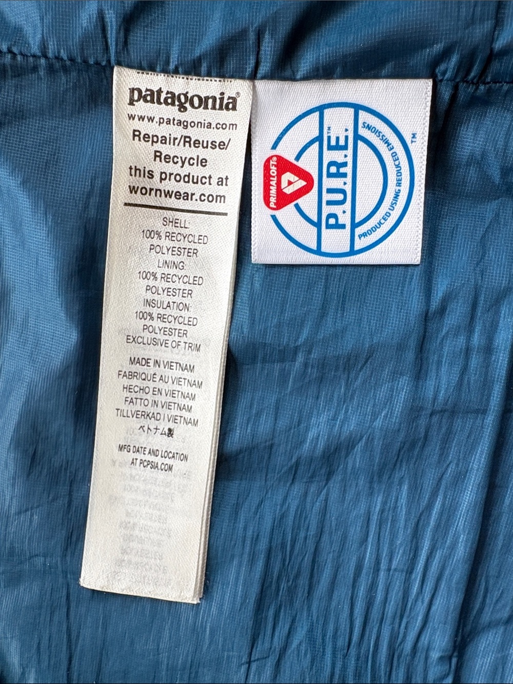 Patagonia Nanopuff Quilted Lightweight Jacket Womens XL Teal - Picture 4 of 10